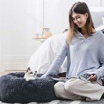Washable Fluffy Cat Donut Bed - Grey 50x50cm