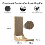 L-Shaped Cat Scratching Board with Toy