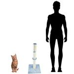 Stylish 29" Tall Cat Scratching Post Grey