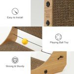 L-Shaped Cat Scratching Board with Toy