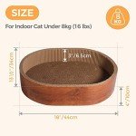 ComSaf Oval Cat Scratching Bed and Lounge Pad