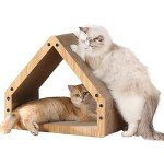 Extra Long House-Shaped Cat Scratching Board