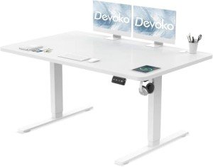 Devoko Height Adjustable Electric Standing Desk, White