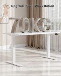 Devoko Height Adjustable Electric Standing Desk, White