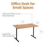Beech and Black Frame Office Computer Desk