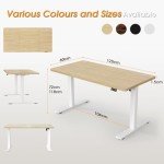Flamaker Height Adjustable Electric Standing Desk - Beige