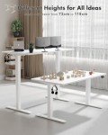 Devoko Height Adjustable Electric Standing Desk, White