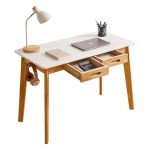 Aibiju Small Wood Computer Desk with Drawer