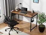 Modern Writing Desk with Storage Bag and Hook