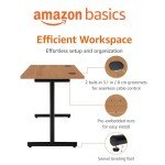 Beech and Black Frame Office Computer Desk