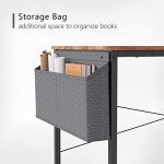 Modern Writing Desk with Storage Bag and Hook