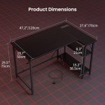 L-Shaped Gaming Desk with Power Outlets and Shelves