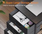 L-Shaped Corner Desk with USB Port and Drawers