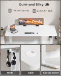 Devoko Height Adjustable Electric Standing Desk, White