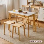 Aibiju Small Wood Computer Desk with Drawer