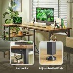 Compact L Shaped Desk with Power Outlets & Storage