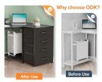 L-Shaped Corner Desk with USB Port and Drawers