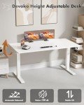 Devoko Height Adjustable Electric Standing Desk, White