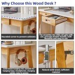 Aibiju Small Wood Computer Desk with Drawer