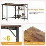 Compact L Shaped Desk with Power Outlets & Storage