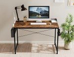 Modern Writing Desk with Storage Bag and Hook