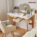 Aibiju Small Wood Computer Desk with Drawer