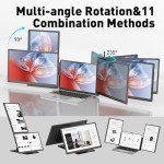 Maxfree 15.6" FHD Triple Screen Laptop Extender