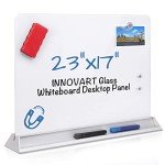 Magnetic Glass Desktop Dry Erase Board 23”x17”