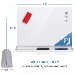 Magnetic Glass Desktop Dry Erase Board 23”x17”