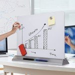 Magnetic Glass Desktop Dry Erase Board 23”x17”