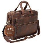 Luxorro Full Grain Leather Briefcase for Executives