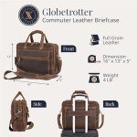 Luxorro Full Grain Leather Briefcase for Executives