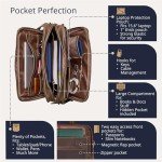 Luxorro Full Grain Leather Briefcase for Executives