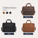 Luxorro Full Grain Leather Briefcase for Executives