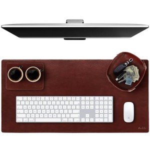Elizo Full-Grain Leather Desk Mat Set