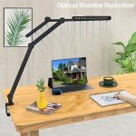 LED Desk Lamp with Clamp for Home Office
