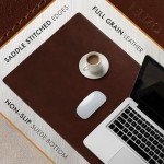 Elizo Full-Grain Leather Desk Mat Set