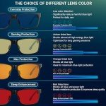 Blue Light Blocking Glasses for Men and Gaming