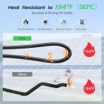 30FT 10AWG Solar Panel Extension Cable Set of 2