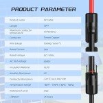 30FT 10AWG Solar Panel Extension Cable Set of 2