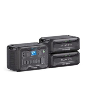 BLUETTI AC300 Solar Generator with 2 B300K Batteries
