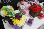 Pink Rose & Carnation Soap Flower Bouquet