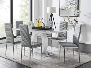 Giovani Dining Table with Milan Chairs Set of 6