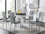 Giovani Dining Table with Milan Chairs Set of 6