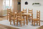 Corona 6' Dining Table with 6 Chairs Set