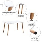 White Rectangular Dining Table and Chair Set
