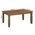Corona 6' Dining Table with 6 Chairs Set