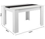 Modern White & Black Dining Table Set with Chairs