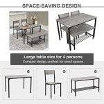 Modern 4-Piece Dining Table and Chairs Set