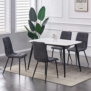 Set of 4 Faux Leather Dining Chairs
